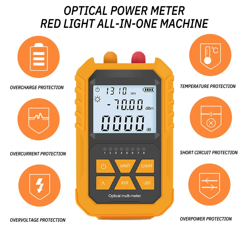 1 PC Optical Power Meter Red Light All In One Machine Red Light Fiber Optic Pen Mini Light Attenuation Tester Ceramic Core