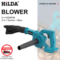 HILDA Cordless Electric Blower 2-in-1 Turbo Blower Vacuum Cleaner Handheld Vacuum Cleaner for Makita 18V Battery