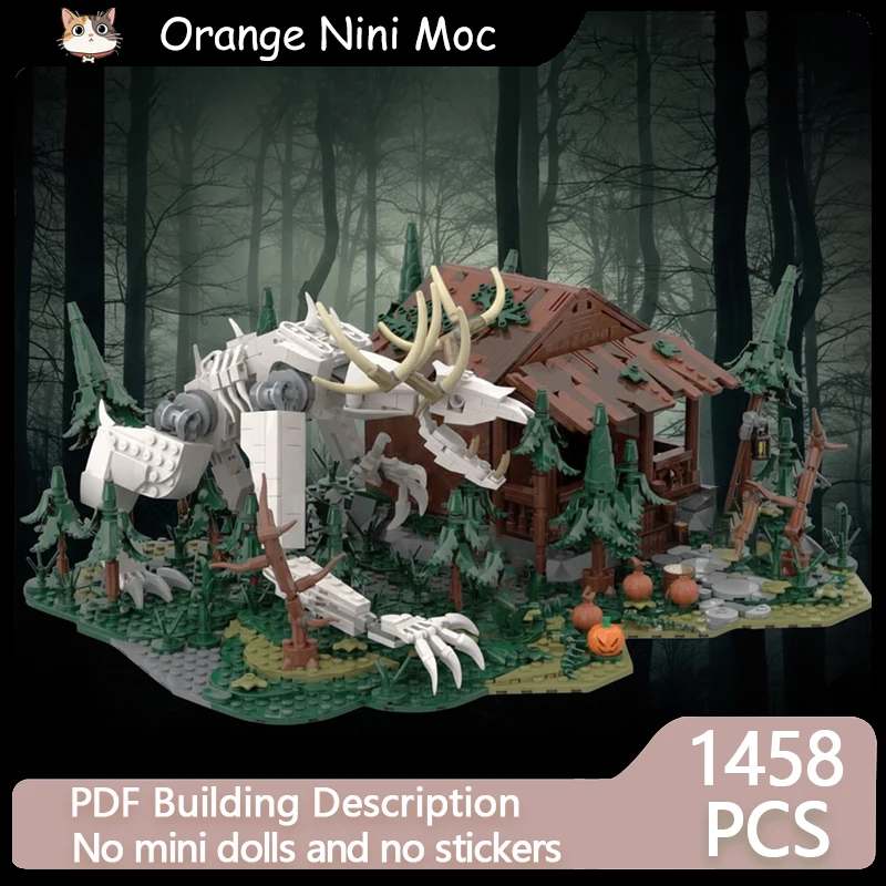 

Средневековый конструктор MOC: Заброшенные домики и монстры. Модульные технологичные подарки. Набор для сборки детских игрушек.