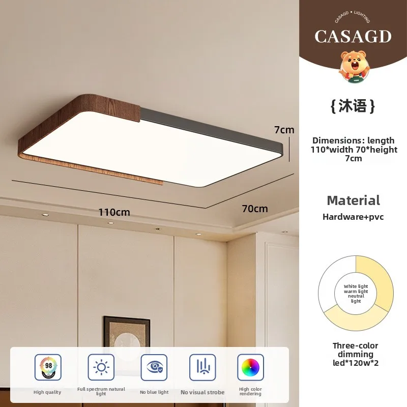 Wabi Sandy Wind Living Room Ceiling Light Medium Ancient Style Modern Simple Bedroom Full Spectrum