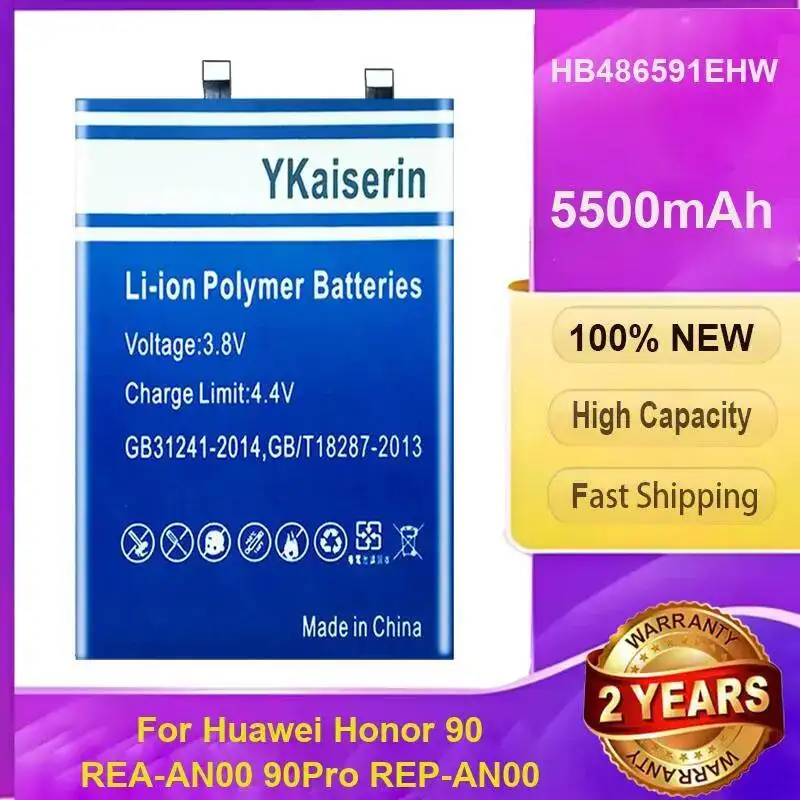 HB486591EHW Mobile Phone Battery High Quality 5500Mah For Huawei Honor 90 Rea-AN00 90Pro Rep-AN00