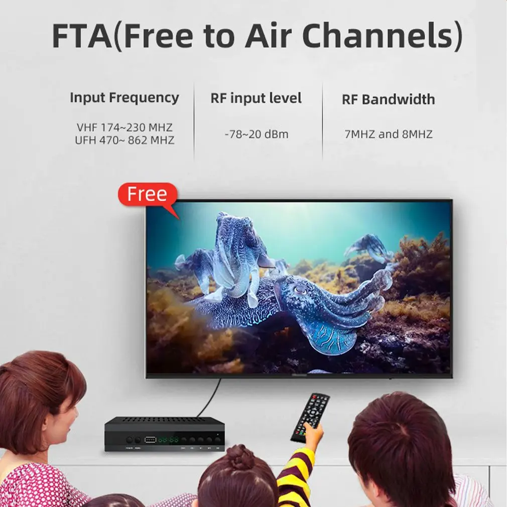 1080P  Digital TV Free Digital Channels Converter TV Tuner Digital HDTV Live with TV Set Top Box with HD Output HDTV TV Tuner