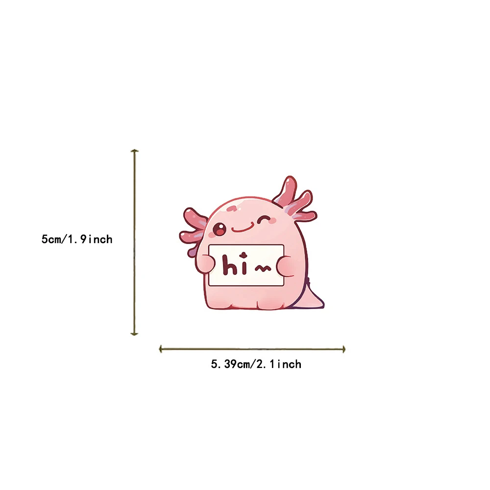 10/30/50pcs 재미 있은 Axolotl 만화 동물 스티커 귀여운 장식 전사 술 DIY 물병 전화 가방 Kawaii 스티커 어린이 장난감