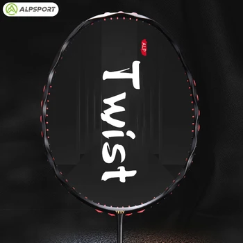 Alpsport MH-V5 5U 75g Wave Legal Original Max 38lbs 100%Full Carbon Fiber Torsion Frame Badminton Racket Novice Professional