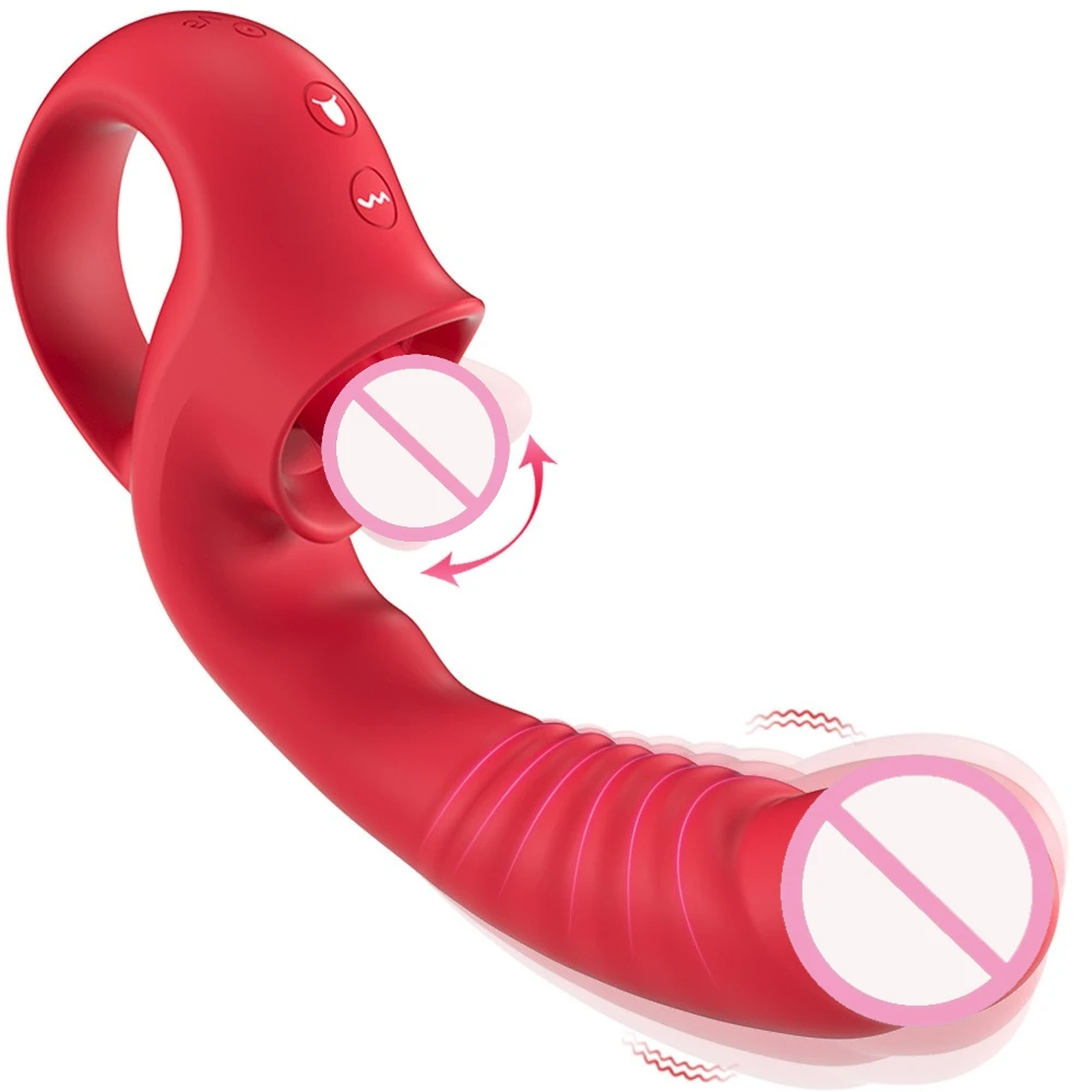 2026 New Upgrade Color Seductive Vibrator 1st Generation Tongue Licking 10-Band Vibrator for Women and Adult Products