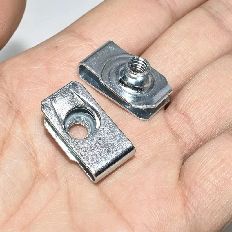 M4 M5 M6 M8 M10 Carbon Steel Color/Black Zinc Galvanized Leaf Spring Nuts Plate Reed Nut For Car Motorcycle With Thread Fix Clip