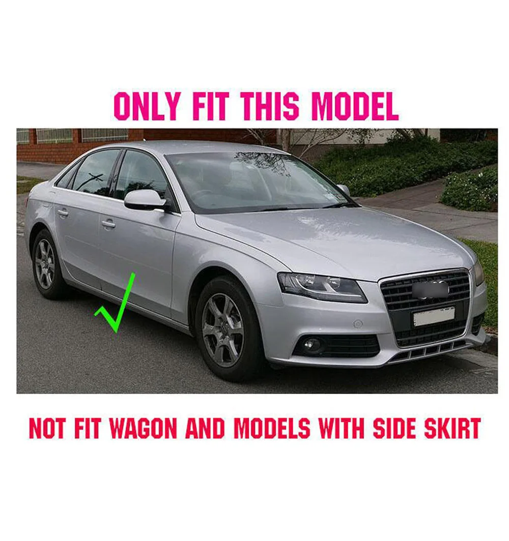 Set Molded Car Mud Flaps For Audi A4 B8 2008 - 2013 Splash Guards Mud Flap Mudguards Fender Styling 2009 2010 2011 2012