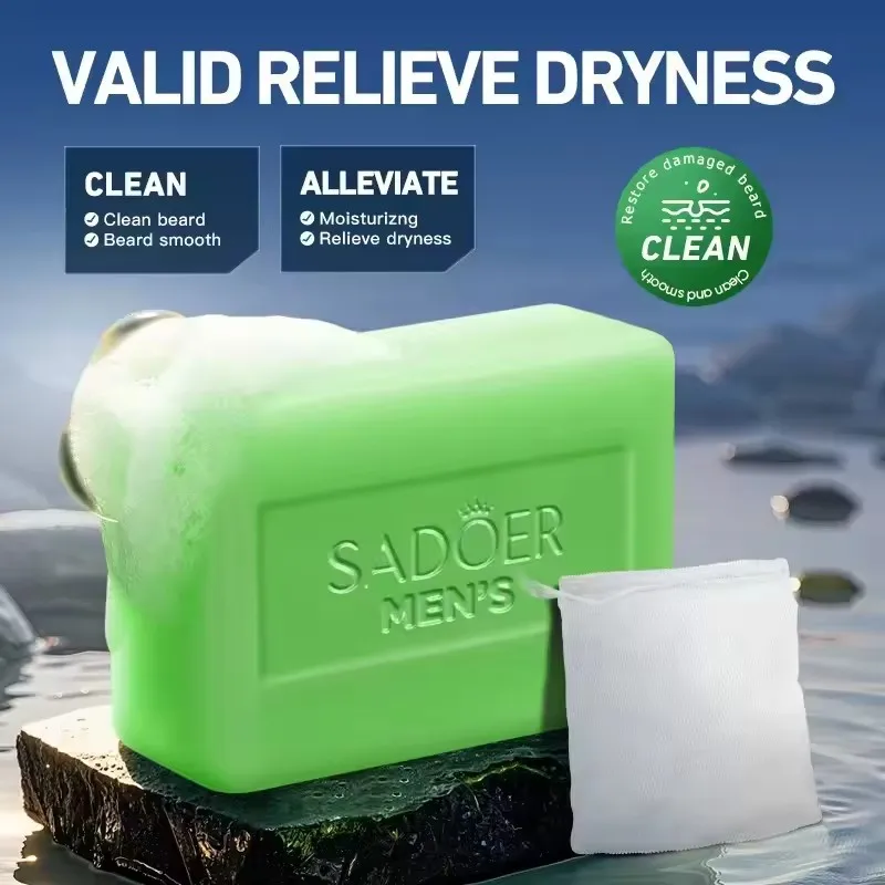 Men Shaving Soap Rich Foaming Not Stimulating Deep Clean Softening Gentle Refreshing Handmade Beard Care Soap 100g