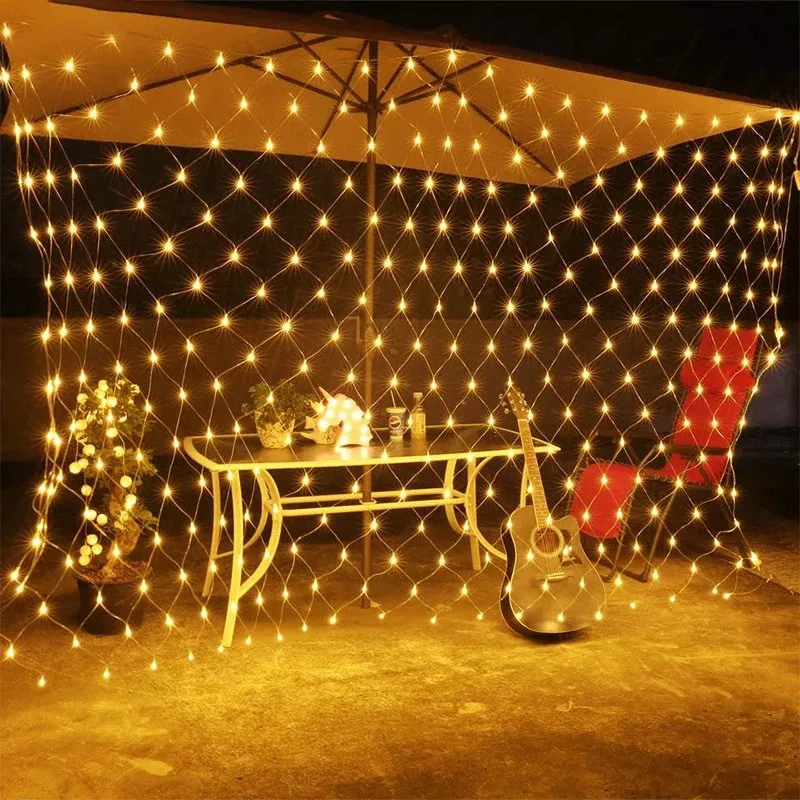 3mx2m 2mx2m 1.5X1.5m Christmas Garlands LED String Christmas Net Lights Fairy Xmas Party Garden Wedding Decoration Curtain Light