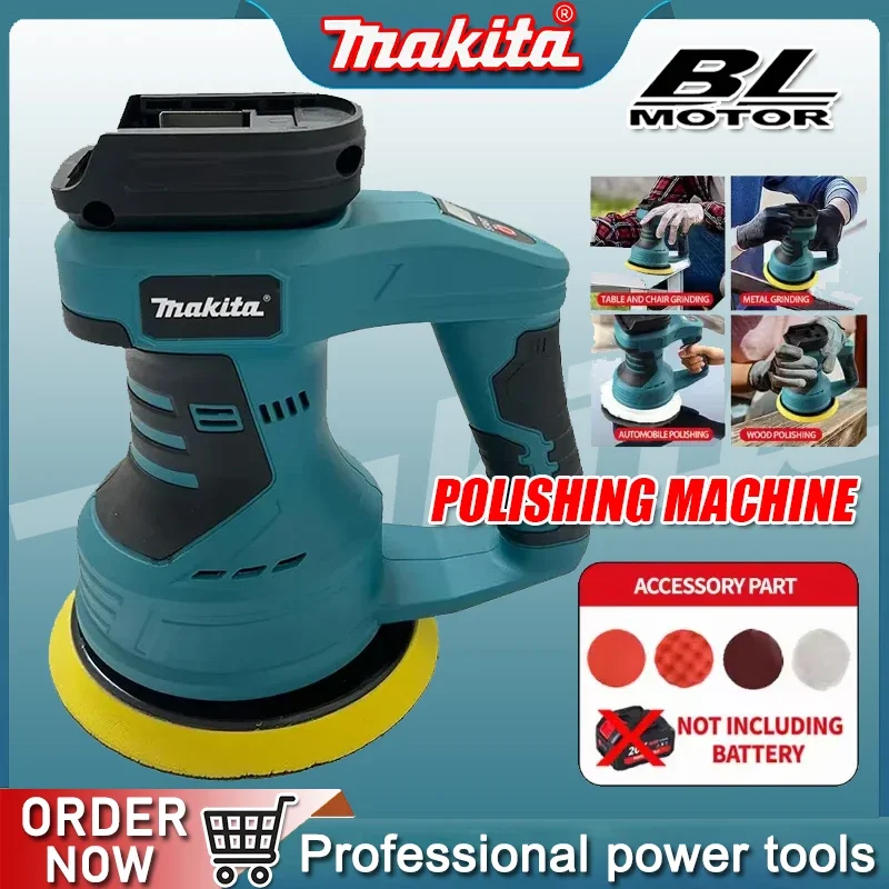 

Makita Cordless Car Polisher 8 Gears Adjustable Auto Electric Waxing Sanding Sealing Glaze Tool Rechargeable Polisher 18VBattery