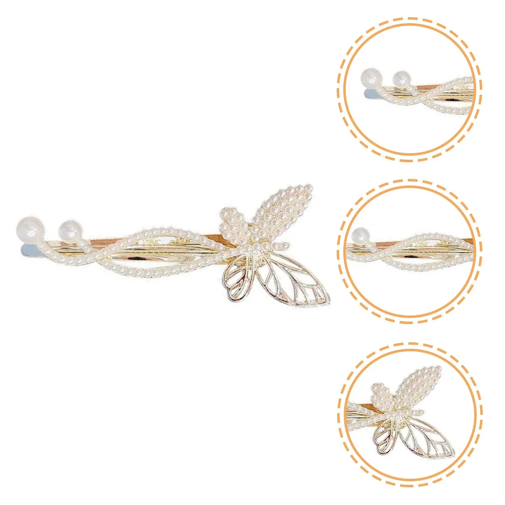 

4Pcs Wedding Pearls Hair Clips Elegant Butterfly Hairpin Bridal Party Hair Side Barrettes Women Pearls Hairpin