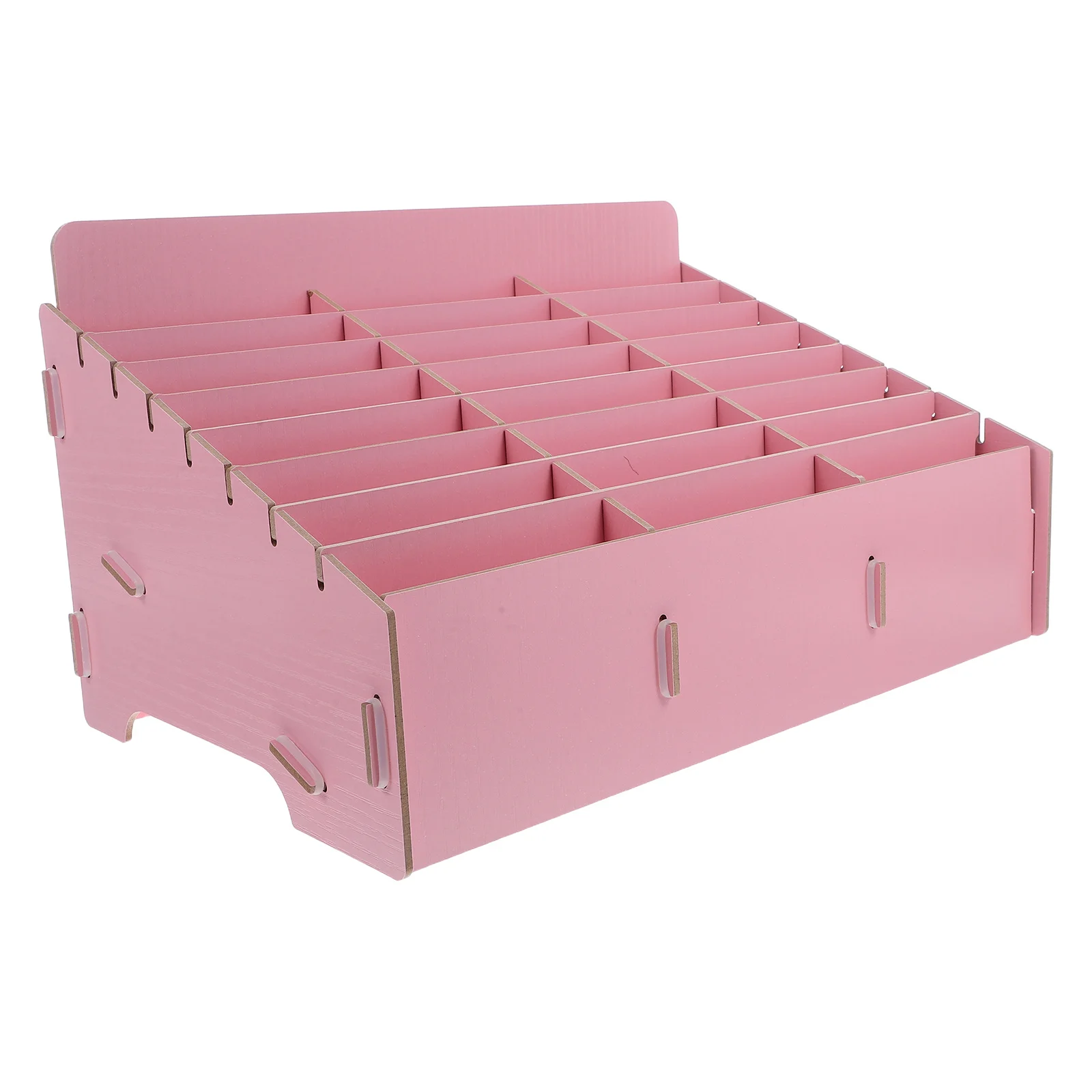 

Wooden 24 Grid Phone Holder Desktop Organizer Storage Box Multiple Cell Phone Rack Office School Pink Classroom Pocket Chart