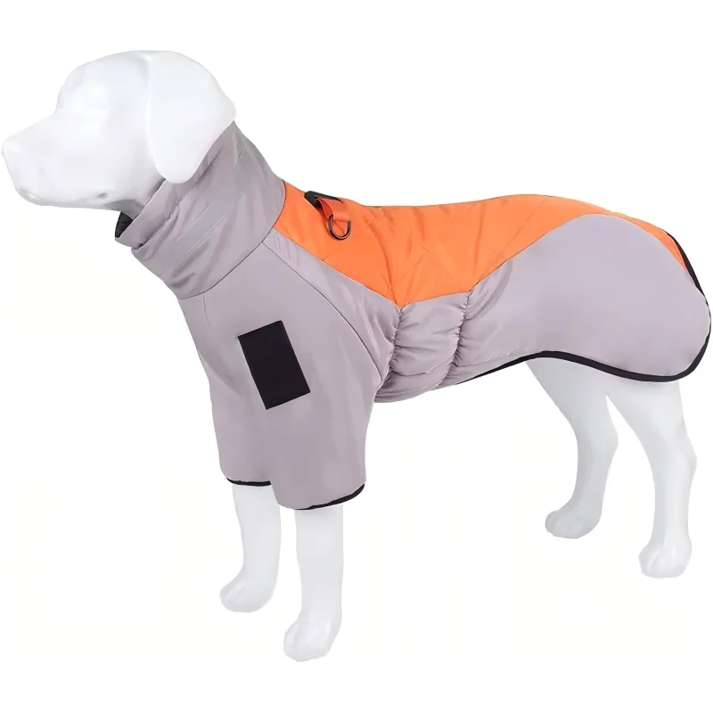 

Dog Winter Clothes Thickened, Reflective Dog Winter Warm Cotton Coat Water Proof Two-Legged Puppy Jacket For Medium Large Dogs