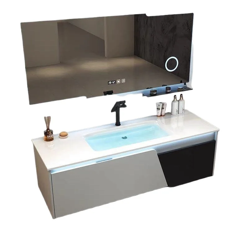 

Slate smart bathroom cabinet, ceramic integrated basin, combination, toilet, moisture-proof
