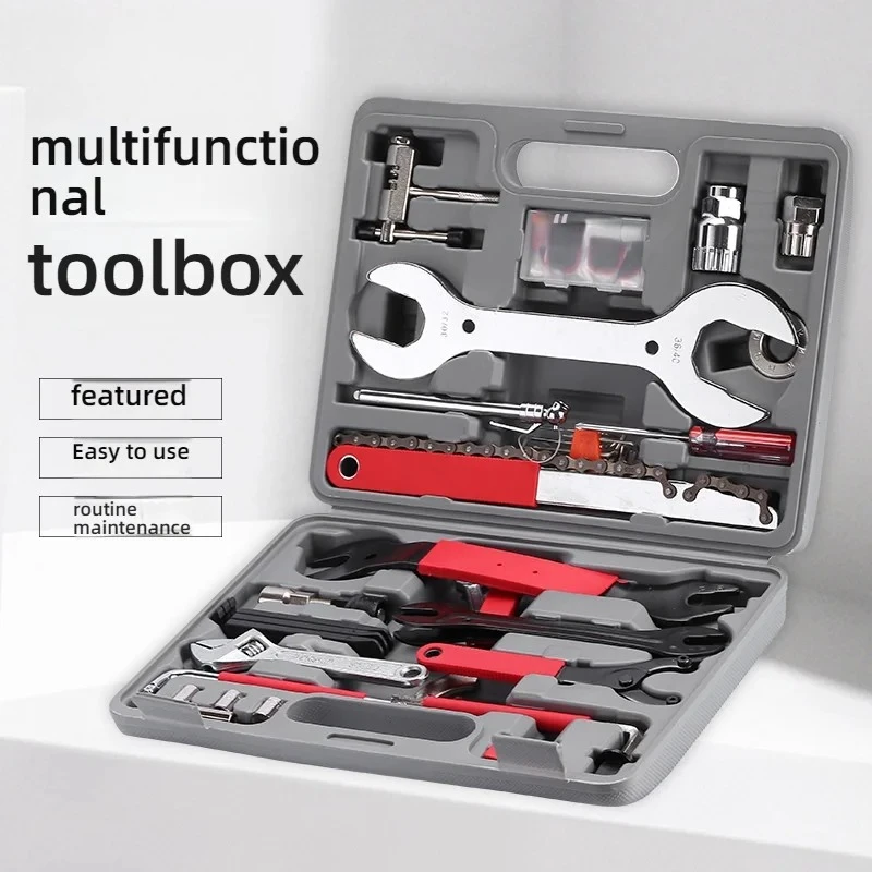 Multi-functional Bicycle Repair Toolbox FZ044 Complete Set Of Large Repair And Maintenance Tools