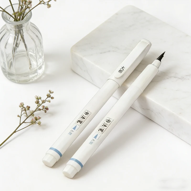 

Набор из 12 черных каллиграфических ручек для крупного и стандартного шрифта, с мягким наконечником, для подписи, школьные принадлежности, товары для художников