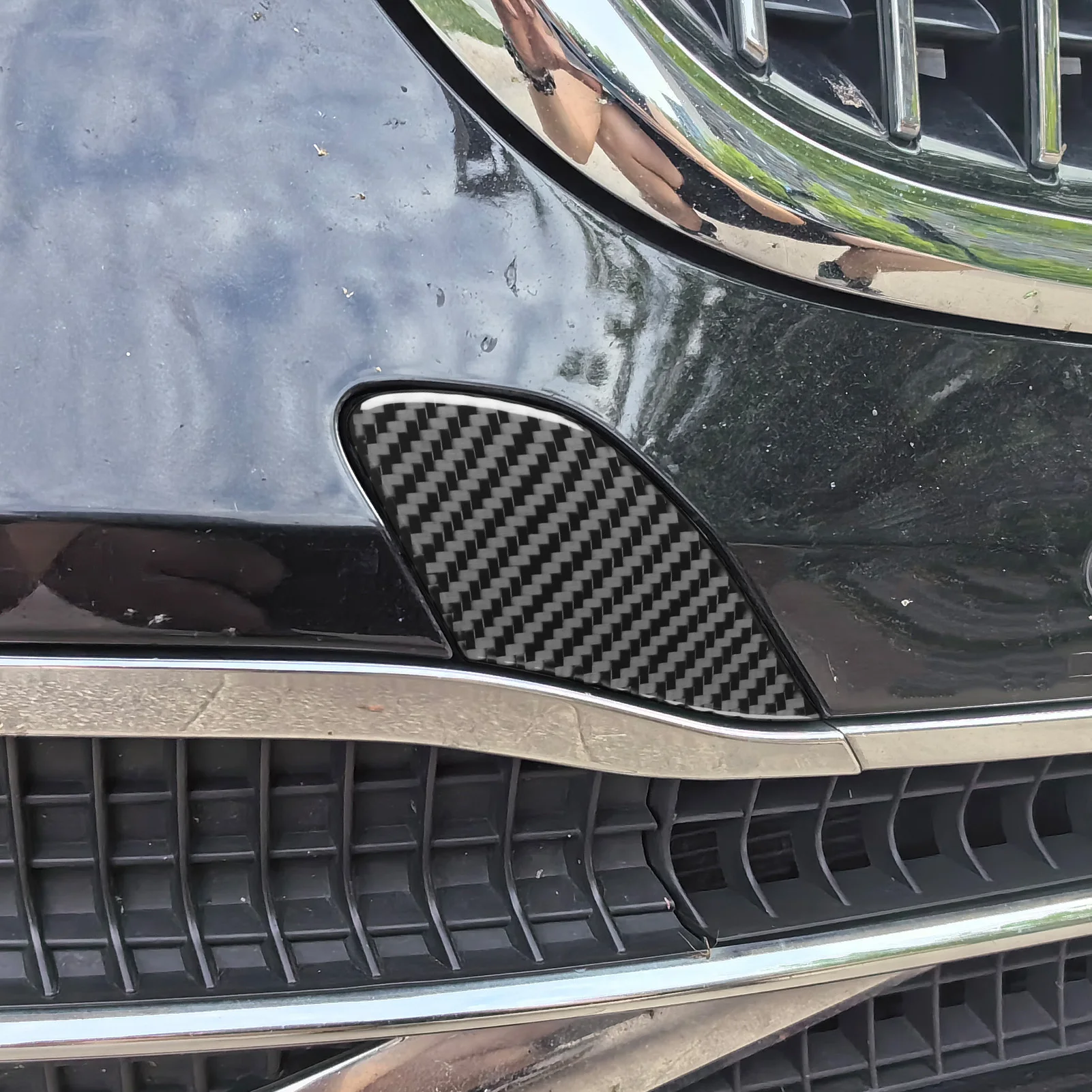 Real Carbon Fiber Car Accessories Tow Hook Trim Cover Sticker For Mercedes Benz W222 S-Class/Maybach 13 14 15 16 17 18 19 2020