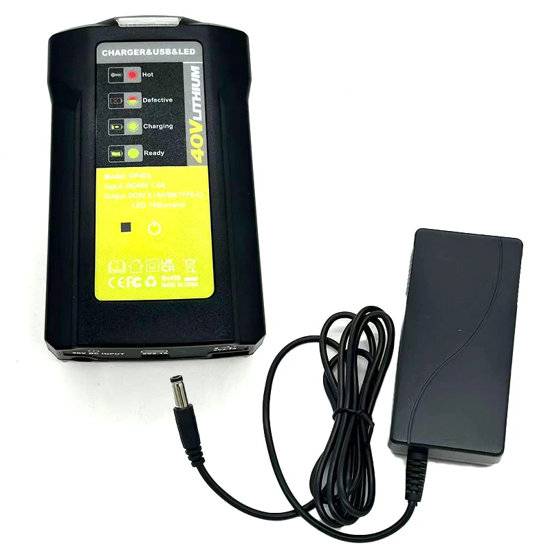 Compatible for OP4015/OP4026 Power Chargers Converts 36–40V Lithium-ion Batteries To USB Type-C 5V 2.1A Features LED Indicator