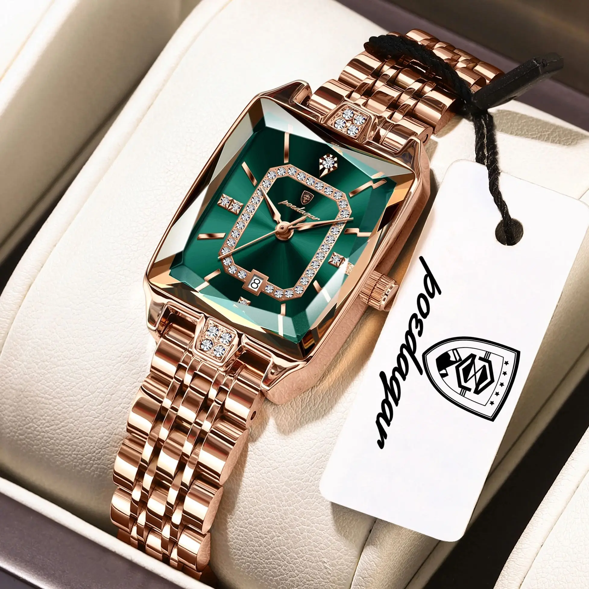 POEDAGAR Stylish Casual Woman Watch Waterproof Date High Quality Luxury Ladies Wristwatch Stainless Steel Quartz Women's Watches