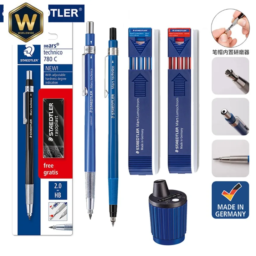 

Механический карандаш STAEDTLER 780C/788C 2.0 мм, премиум-класса, для аниме, манги, инженерных чертежей и рисования, канцелярские принадлежности