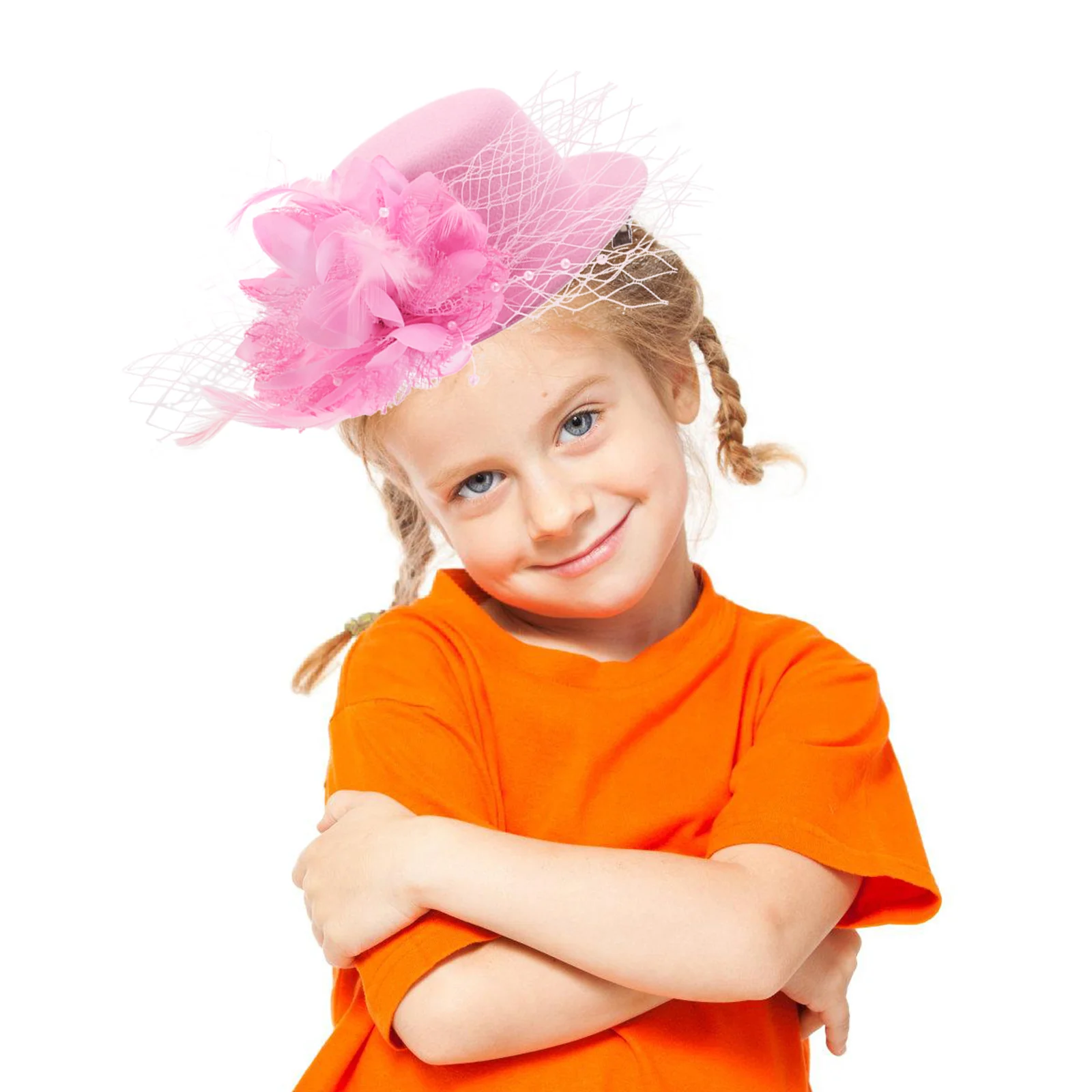 

Fascinator Clip Headdress for Girls Performance Top Hat Barrette Fascinator Hair Barrettes For Performance Tea Party
