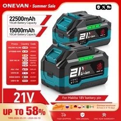 ONEVNA 21V Batteria ricaricabile agli ioni di litio 588VF 22900mah Li-lon Batteria per Makita Chiave elettrica Sega Utensili elettrici Batteria