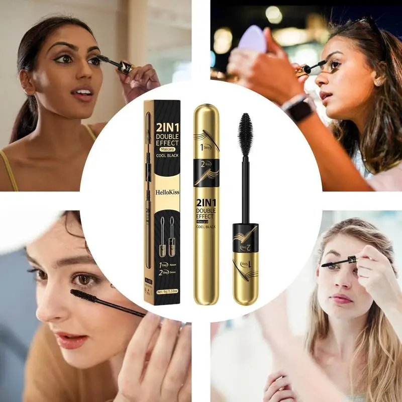 Mascara Makeup 4D Long-Lasting Eye Lash Setting Cream Eye Makeup Supplies for Shopping Business Trip Party Traveling and Dating