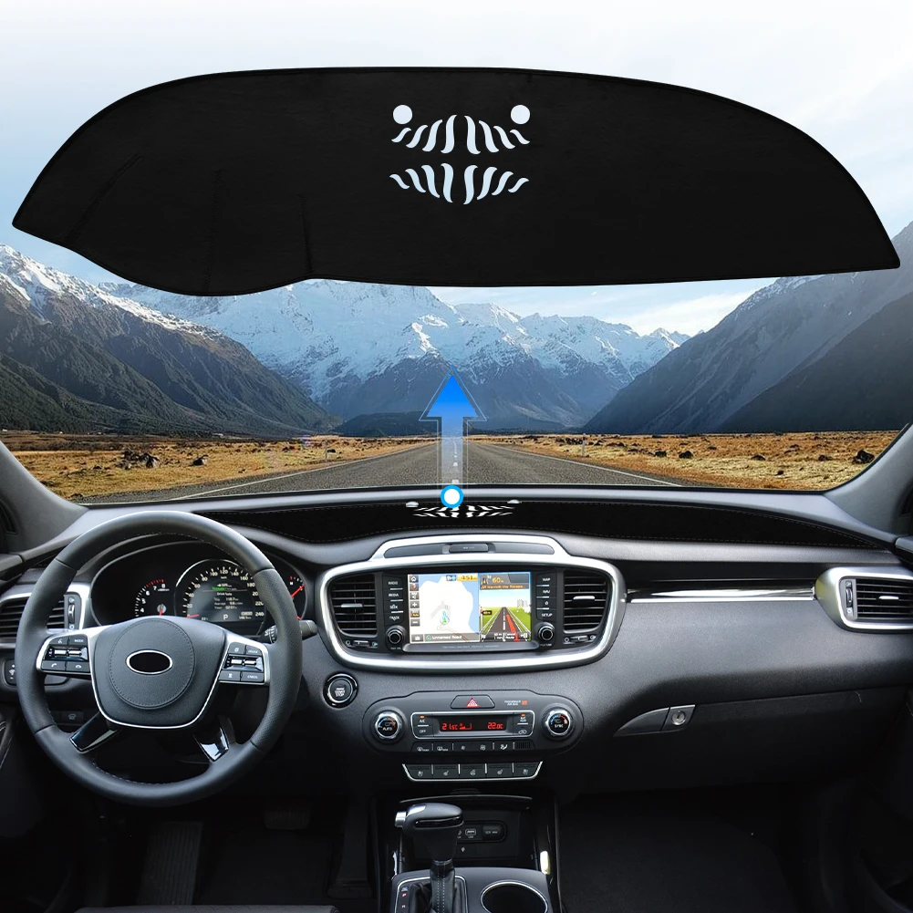 

Kia Sorento 2016 2017 2018 2019 Car Inner Accessories Dashboard Cover Mat Sun Shade Reflect Light non-slip Pad Instrument Pan