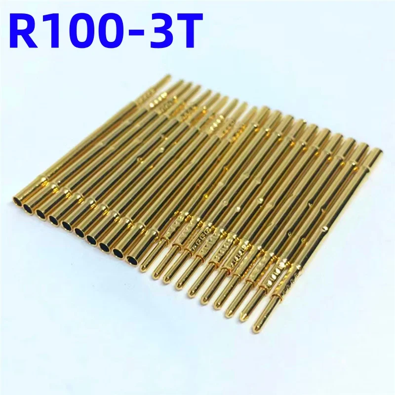 

20/100PCS R100-3T Test Pin P100-B Receptacle Brass Tube Needle Sleeve Seat Crimp Connect Probe Sleeve 35.3mm Outer Dia 1.67mm