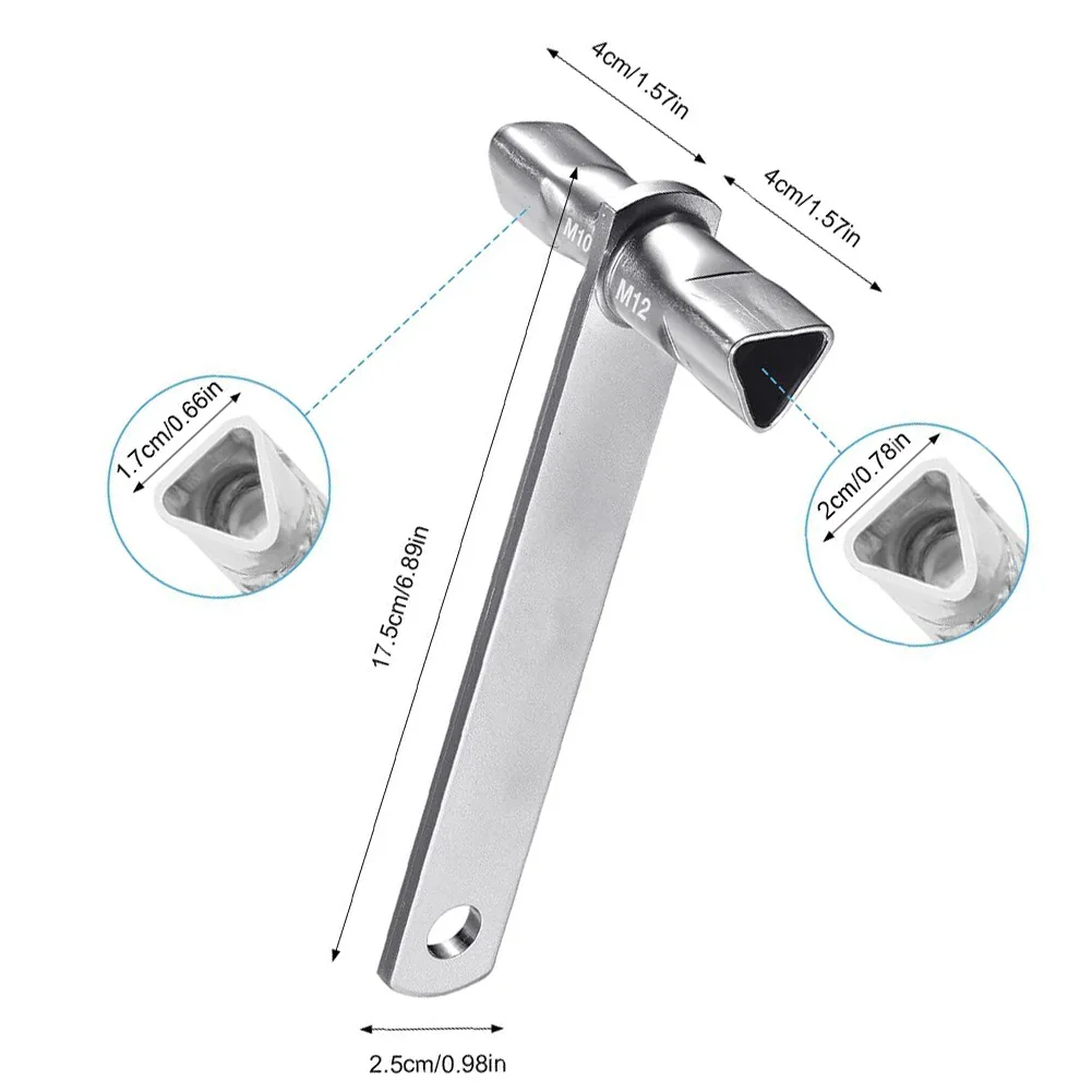 

Треугольный ключ M12/M10 для барьерных столбиков, 3-сторонний ключ, двусторонний 3-сторонний ключ, ключ пожарного отряда для барьерных столбиков