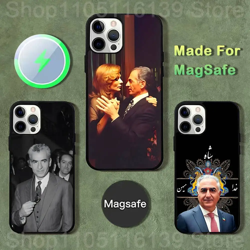 

Mohammad Reza Pahlavi Iran Phone Case For iPhone 17,16,15,14,13,12,11,Pro,Max,Plus,Mini,SE4,E Magnetic Magsafe Wireless Charging