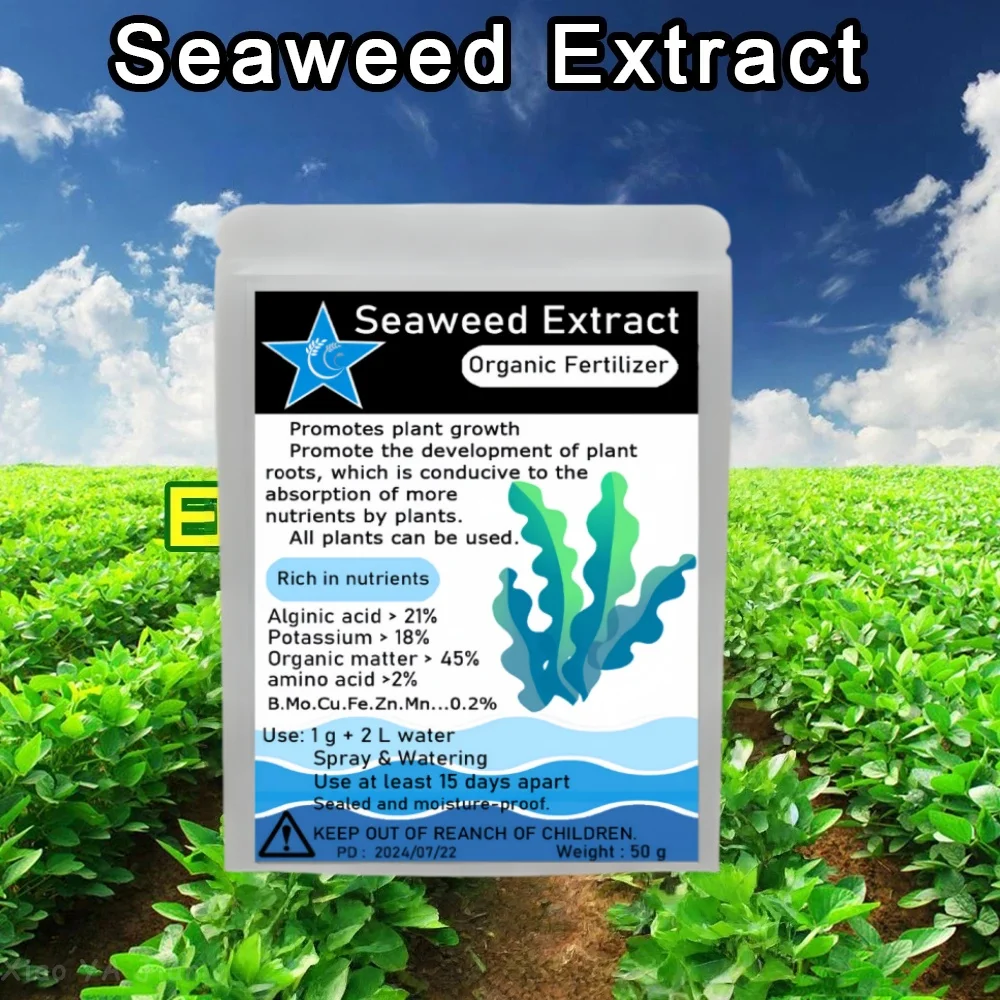 50g Seaweed Extract New Organic Fertilizer For Garden Bonsai Helps Plants Grow Rich In Organic Matter