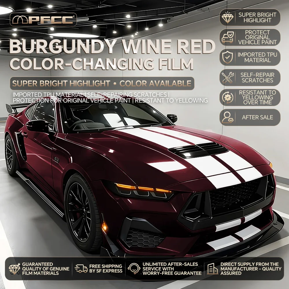 Precut PPF For Ford Mustang Fastback Mach 1 2022-2023 8.5mil TPU Clear Paint Protection Film Self Healing Hydrophobic UV