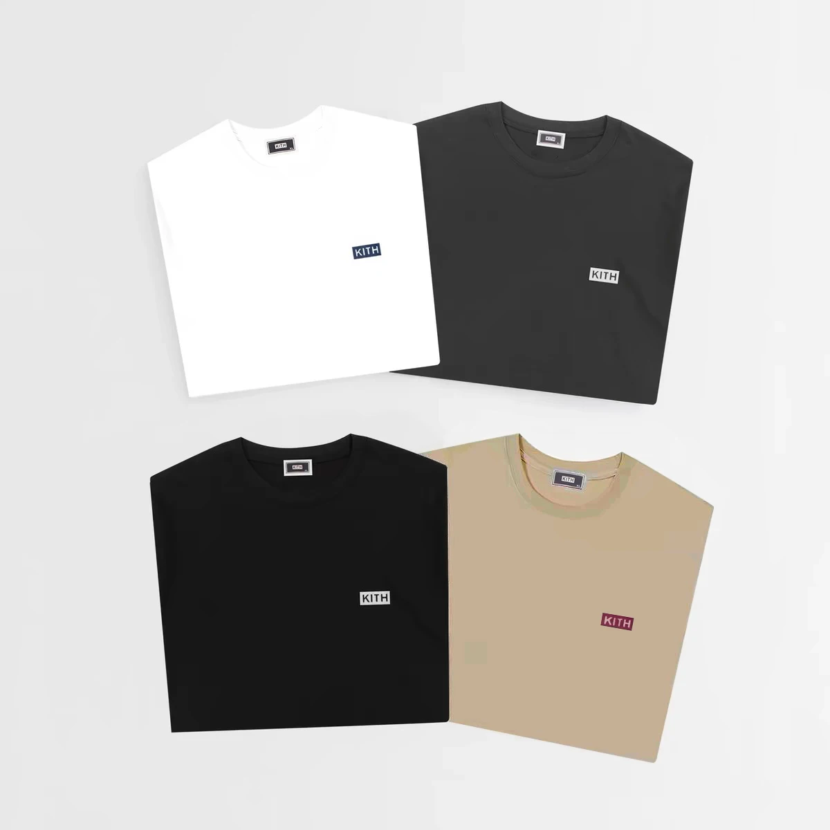 Solid color Summer Quality Cotton Men Women T-shirt letter Embroidered Small Logo Couple Casual Loose O-Neck Short Sleeve Tees