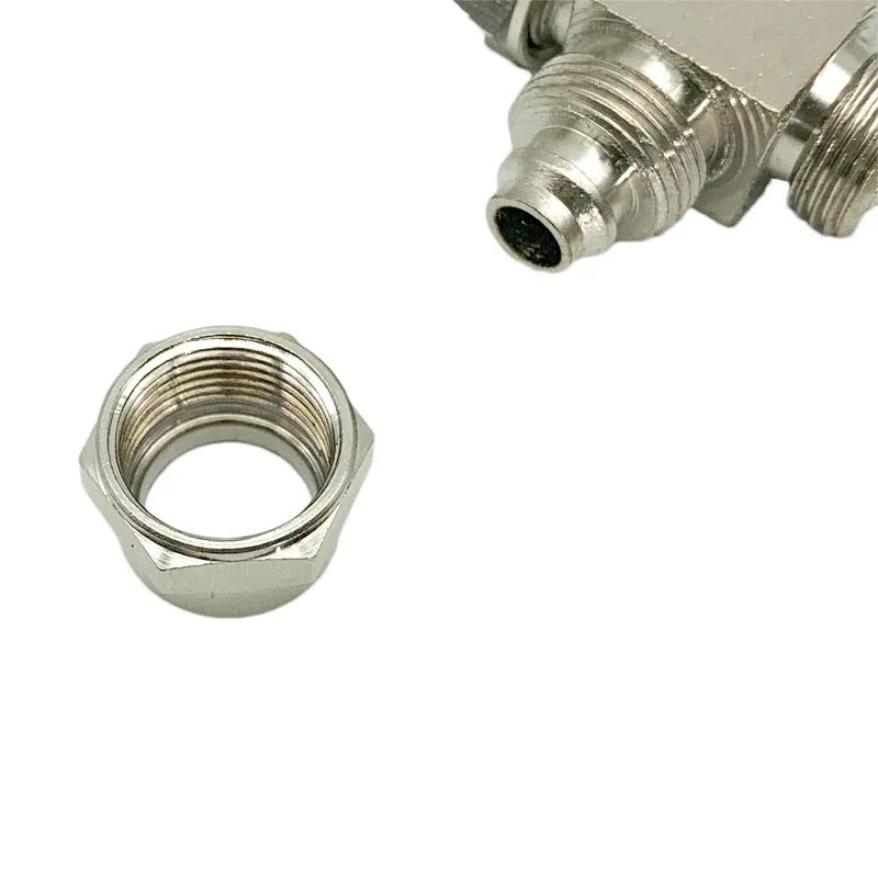 10pcs/lot 4 Way Cross Style Hose Pipe Quick Joint Coupling Connectors Nickel Plated Brass KLZA12,KLZA6,KLZA8