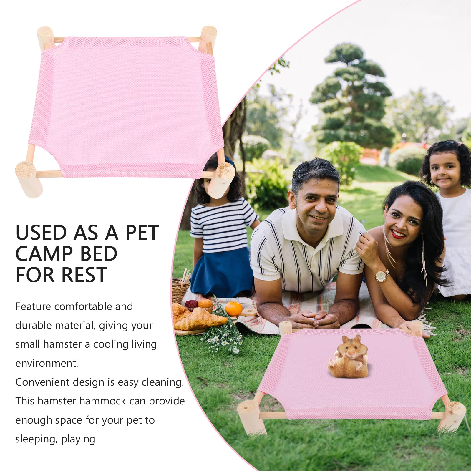 

Detachable Pet Hamster Hammock Premium Breathable Mesh Elevated Bed for Small Hamster Sleeping Lounge Pet Supplies