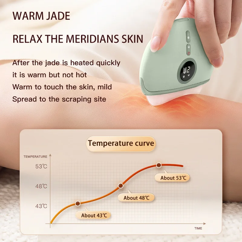 Electric scraping instrument, jade scraping board, beauty neck, shoulder, face, whole body heating, scraping, lifting massage