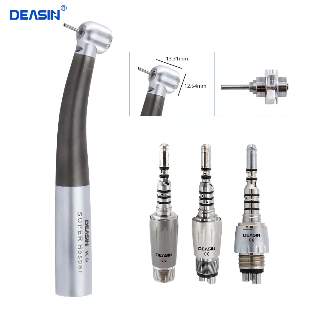 Optical Fiber Torque Head dental led coupler type high speed handpiece air rotor turbine 2/4/6 Hole Connector Dentist Tools