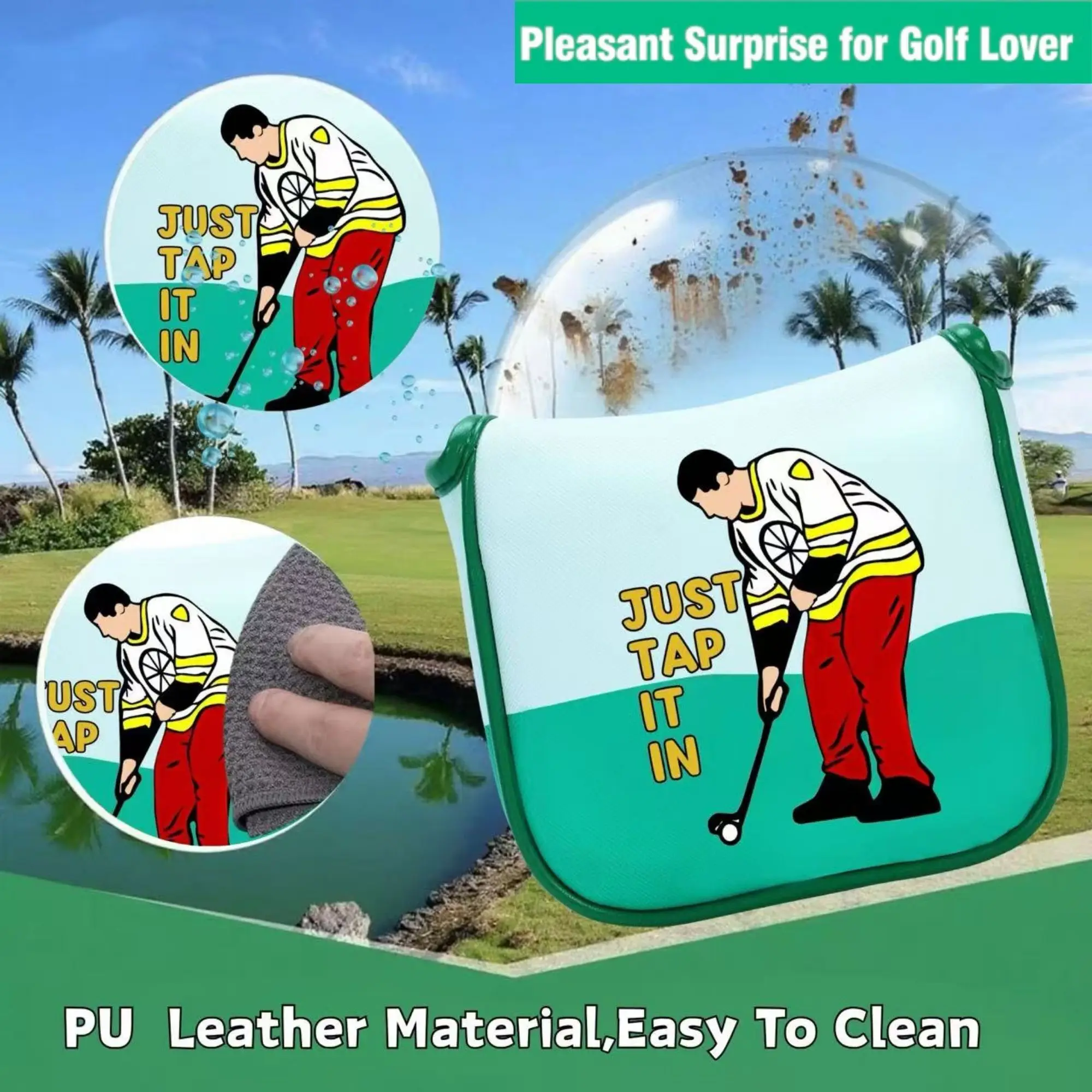 Premium Putt Cover for DF3, Golf Club Protector Putter Headcover with stylish Carton Pattern, Funny Golf Accessories for Dad - view 6