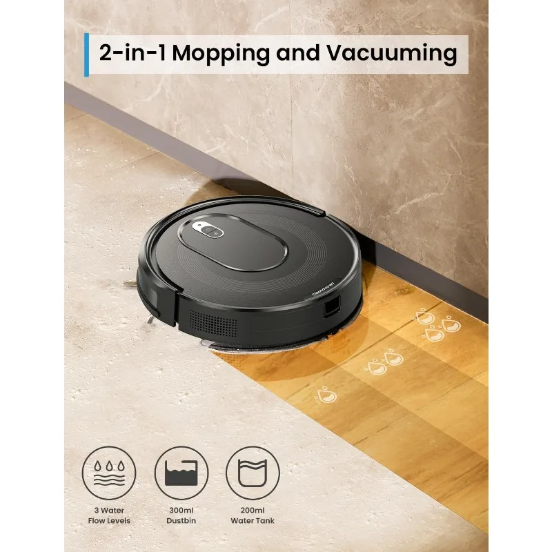Комбинированный робот-пылесос и швабра W7, всасывающий порт для шерсти домашних животных, робот-пылесос 2 в 1 для мытья полов