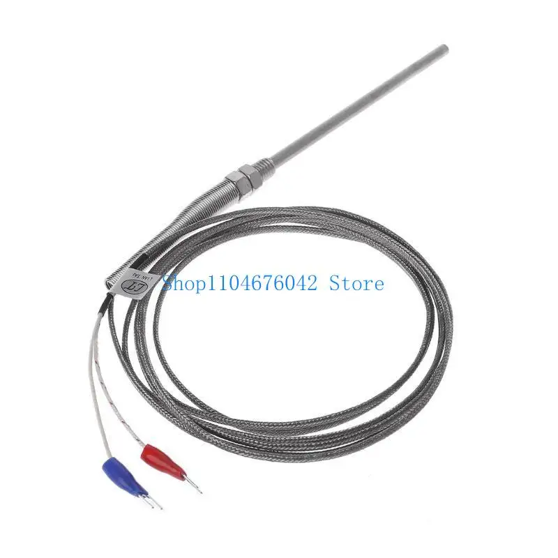 652F 50/100/150/200mm K-Type Thermocouple Temperature Sensors Thread Probe Durable