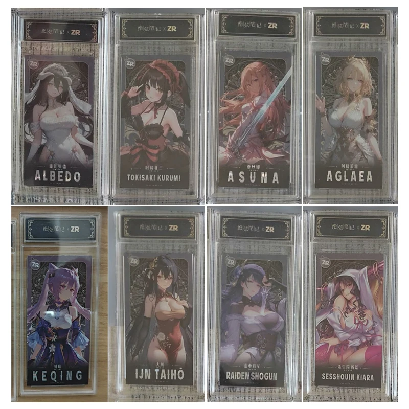 

Аниме История богини ZR Card Альбедо Кафка Ганю Токисаки Куруми Keqing Raiden Shogun Рождественские подарки на день рождения Коллекционные игрушки