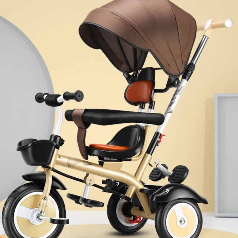 LazyChild-Vélo à trois roues pour enfants, vélo léger pour bébé, petite poussette pour enfants de 2 à 6 ans, grande poussette