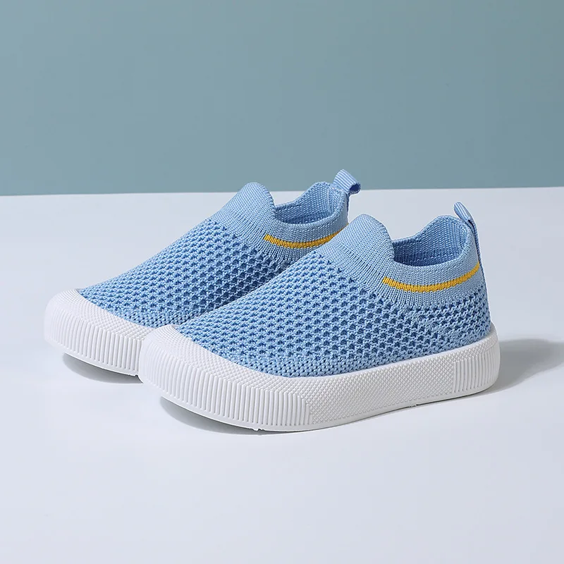 Toddler Boy Shoes Classic Slip-on Summer Breatheable Simple Kids Girls Shoes for Sport Pink 2023 Children Mesh Casual Shoes New