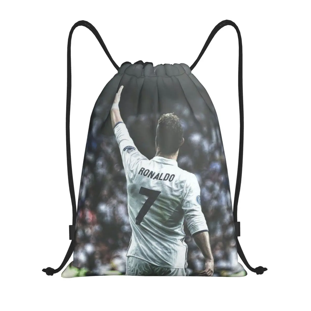 Custom CR-7 Ronaldo Sport Bag, Soccer Bag Drawstring Pocket Backpack Men Women Lightweight Gym Sports