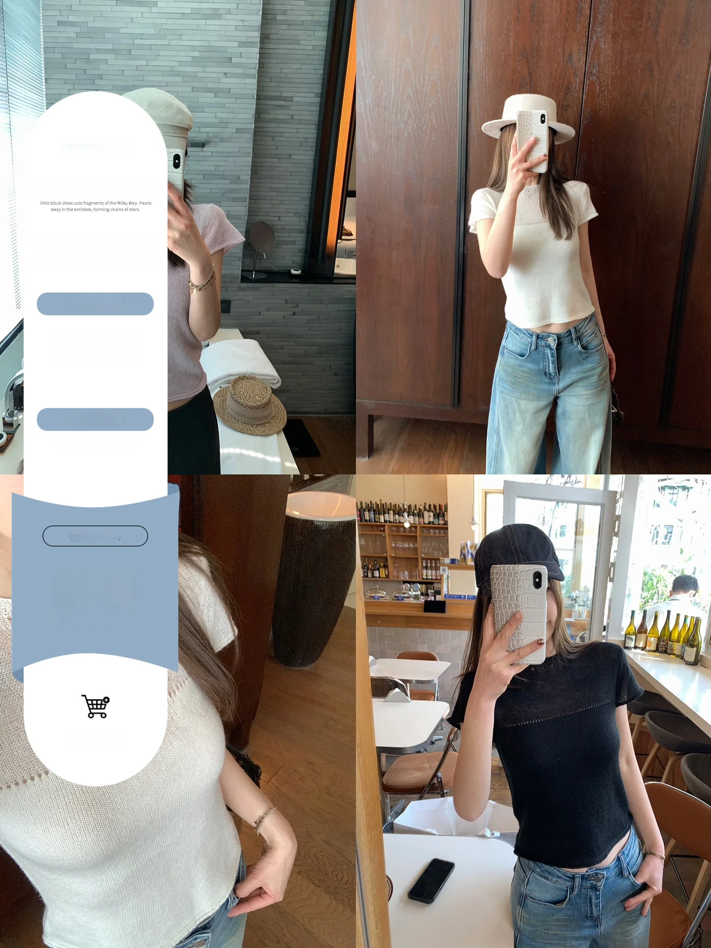 

Синий женский вязаный шерстяной свитер с полуоткрытыми плечами, коротким рукавом, облегающий, с круглым вырезом, в повседневном стиле, модный дизайн