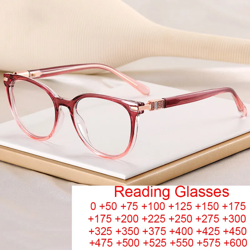 Stylish TR90+Acetate Frame Reading Glasses with Case Anti-Blue Light Reading Glasses TR90 Half Frame With Case  main image 4
