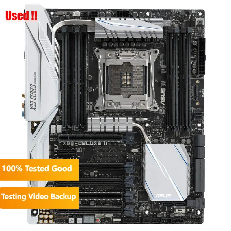 ASUS X99-DELUXE II LGA2011-v3 5-Way Optimization SafeSlot X99 ATX Motherboard for Intel Core i7 X-Series With DDR4 3x3