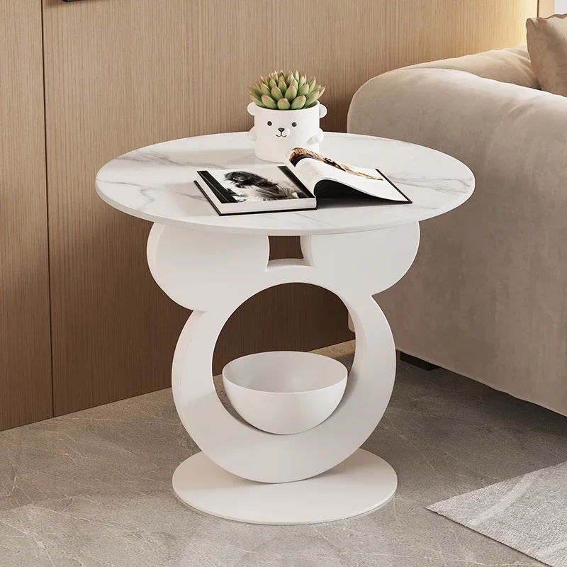 Designer Unique Coffee Table Books Space Saving Side Table Marble Top Living Room Mesa De Centro De Sala Entrance Hall Furniture image 5