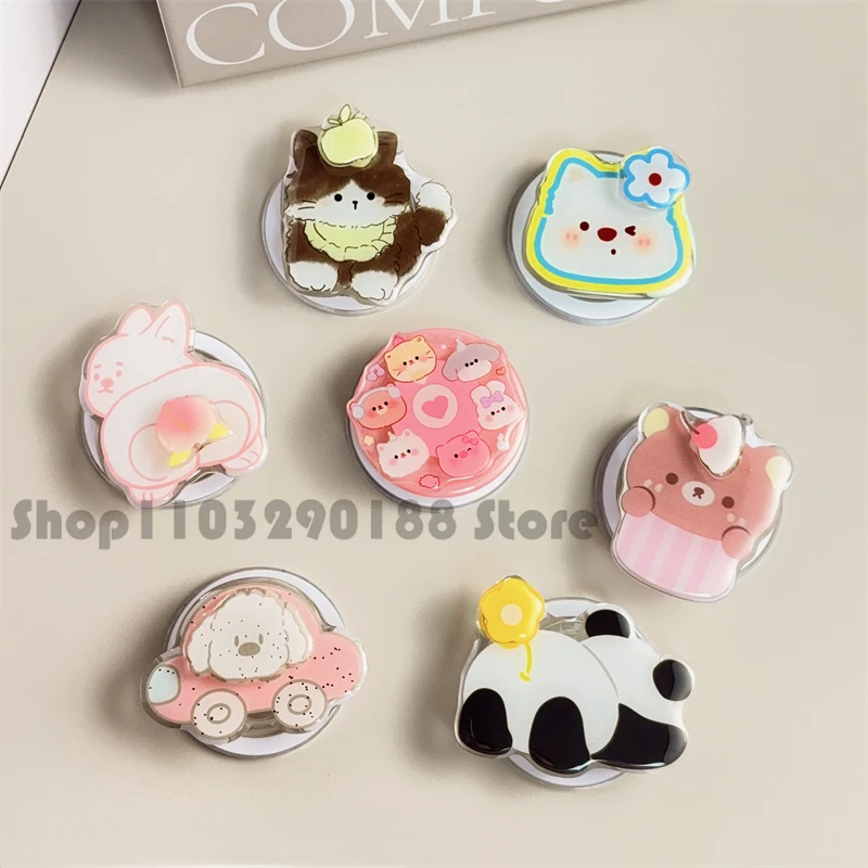 

Корейский милый мультяшный поворотный магнитный держатель для телефона Tok Griptok, подставка для телефона, поддержка iPhone, Pad Magsafe Smart Tok